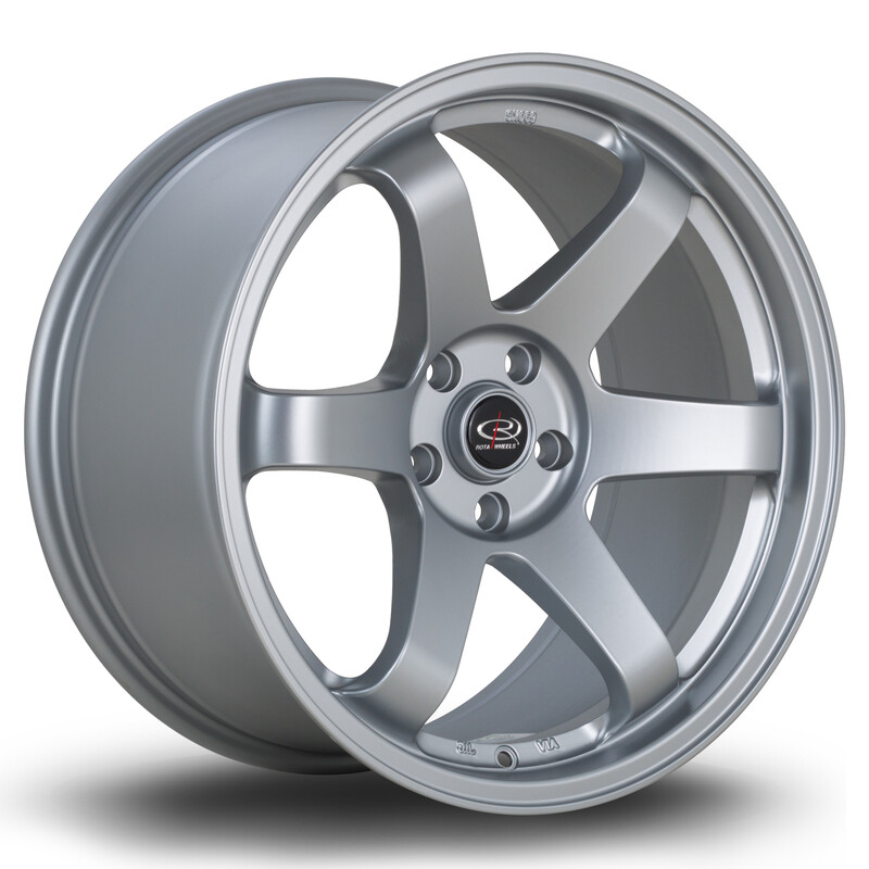 Rota Grid 18x9.5" 5x108 ET35, Gris Argenté