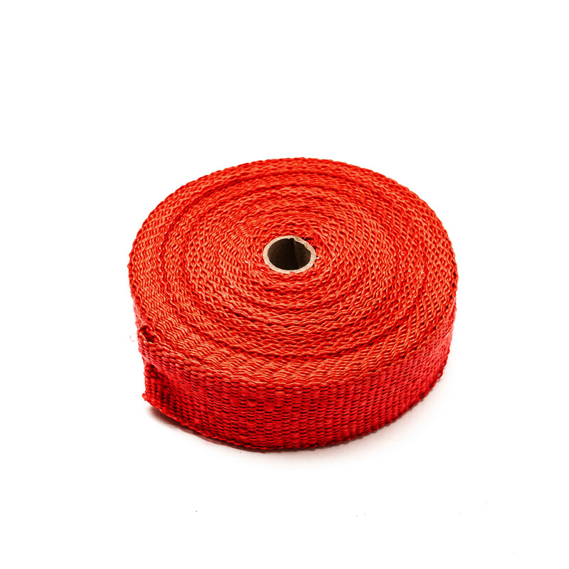 Bandelette Isolante Echappement Rouge (15m x 50mm) + Colliers Inox