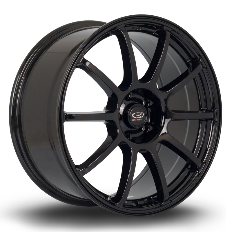 Rota Force 18x8.5" 5x108 ET42, Noir Brillant