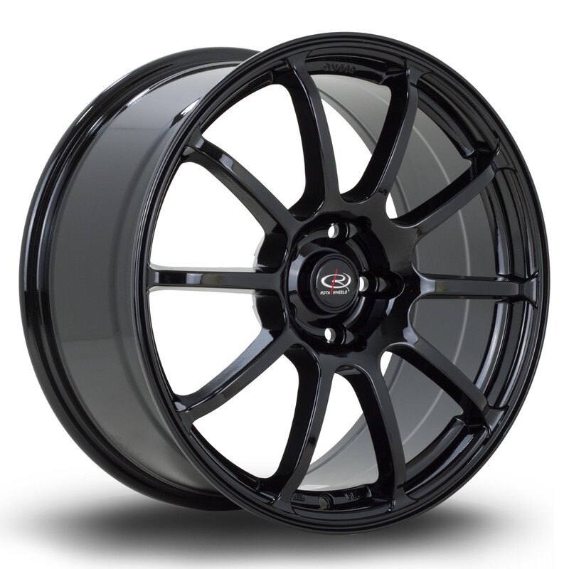 Rota Force2 18x8.5" 5x120 ET45, Noir Brillant