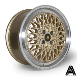 Autostar Minus 17x8" 5x112 ET35, Doré, Rebord Poli