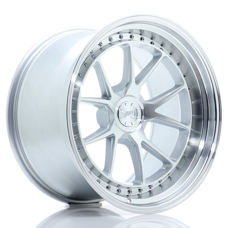 Japan Racing JR-39 19x11" (5 trous - sur mesure) ET0-25, Gris Argenté