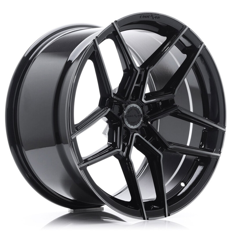Concaver CVR5 20x8.5" (5 trous - sur mesure) ET20-45, Double Noir Brillant