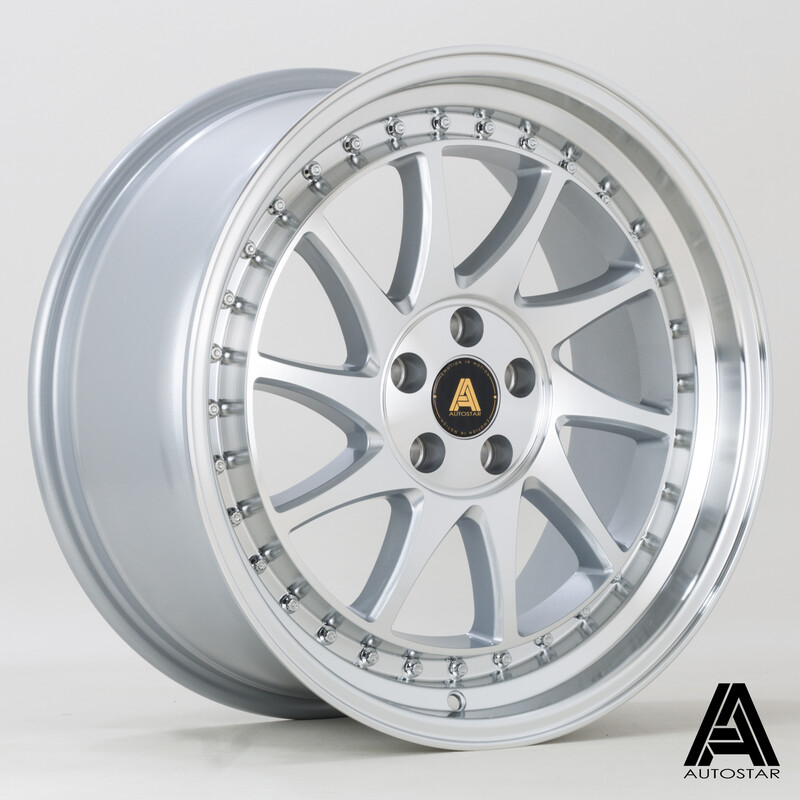 Autostar Vader 18x8.5" 5x100 ET35, Gris Argenté