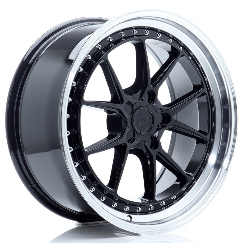 Japan Racing JR-39 19x8.5" (5 trous - sur mesure) ET15-35, Noir Brillant