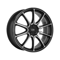 OZ Hyper XT HLT 22x9" 5x108 ET42, Noir Brillant, Branches Polies