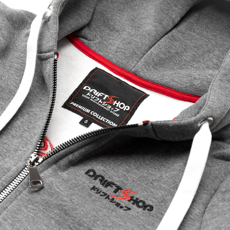 Sweat\u0020Zipp\u00E9\u0020\u00E0\u0020Capuche\u0020DriftShop\u0020Premium\u0020Gris