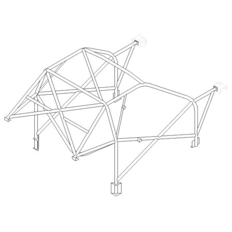 Arceau Multipoints Custom Cages à Souder pour Mitsubishi Lancer Evo 4 (IV) - FIA