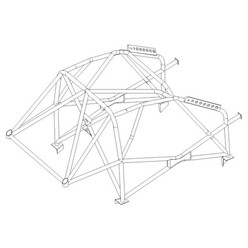 Arceau Multipoints Custom Cages à Souder pour Peugeot 107 - FIA