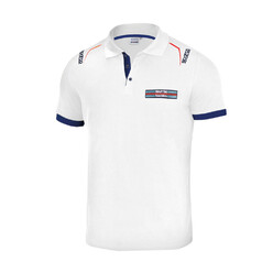 Polo Brodé Sparco Martini Racing Blanc