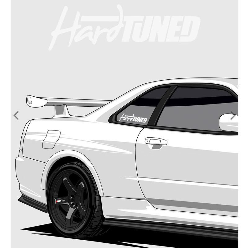 Sticker\u0020Hardtuned\u0020Classic\u0020Blanc