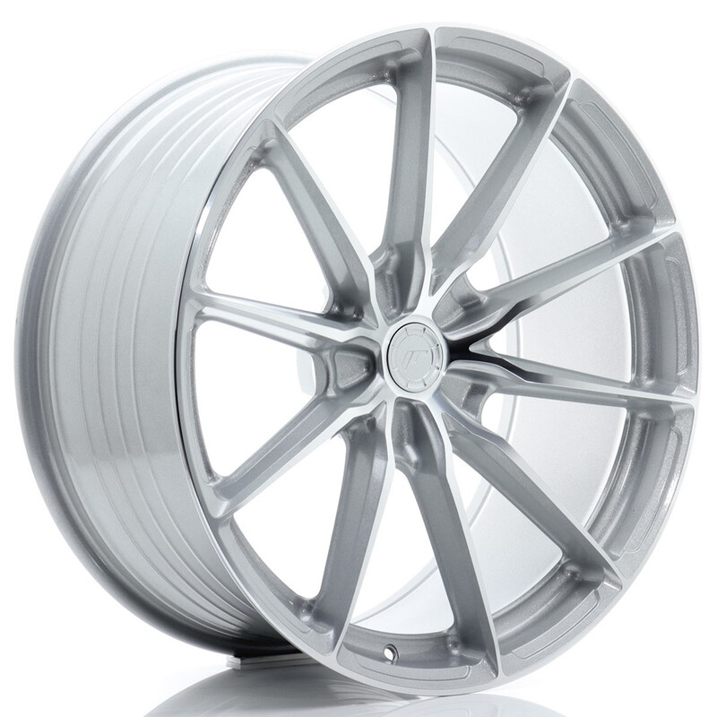 Japan Racing JR-37 Extreme Concave 21x10" (5 trous - sur mesure) ET10-41, Gris Argenté / Poli