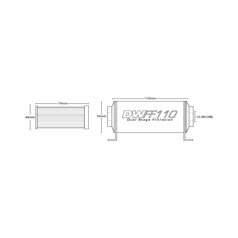 Filtre à Essence Universel Deatschwerks 10 Microns (Dash 10)
