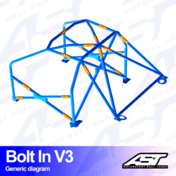 Arceau 6 Points à Boulonner AST Rollcages V3 pour Toyota MR2 SW20 - FIA