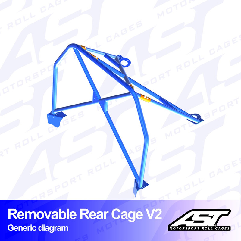 Demi-Arceau à Boulonner AST Rollcages V2 Démontable pour Subaru Impreza GC