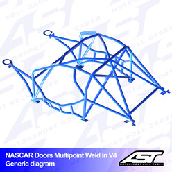 Arceau 10 Points à Souder AST Rollcages V4 Nascar pour BMW E30 Berline, Propulsion