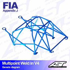 Arceau 10 Points à Souder AST Rollcages V4 pour Citroen C2 - FIA