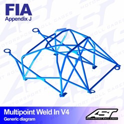 Arceau 10 Points à Souder AST Rollcages V4 pour Citroen Saxo - FIA