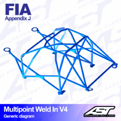 Arceau 10 Points à Souder AST Rollcages V4 pour Fiat 124 - FIA