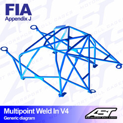 Arceau 10 Points à Souder AST Rollcages V4 pour Seat Ibiza 021 - FIA