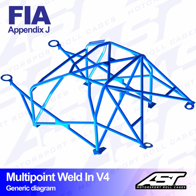 Arceau 10 Points à Souder AST Rollcages V4 pour Toyota Supra MK3 (A70) - FIA