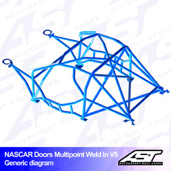 Arceau 10 Points à Souder AST Rollcages V5 Nascar pour BMW E30 Berline, Propulsion