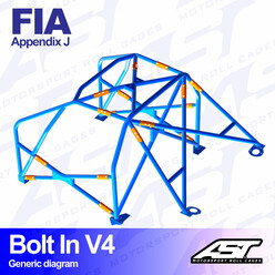 Arceau 6 Points à Boulonner AST Rollcages V4 pour BMW E36 Coupé - FIA