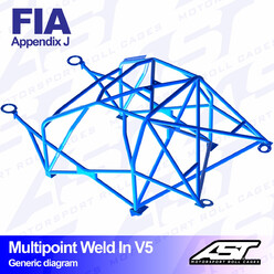 Arceau 10 Points à Souder AST Rollcages V5 pour Audi 100 / 200 - FIA