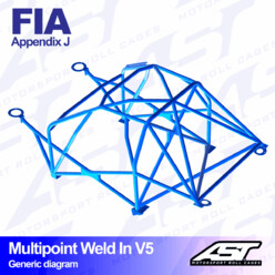 Arceau 10 Points à Souder AST Rollcages V5 pour Mercedes 190 - FIA