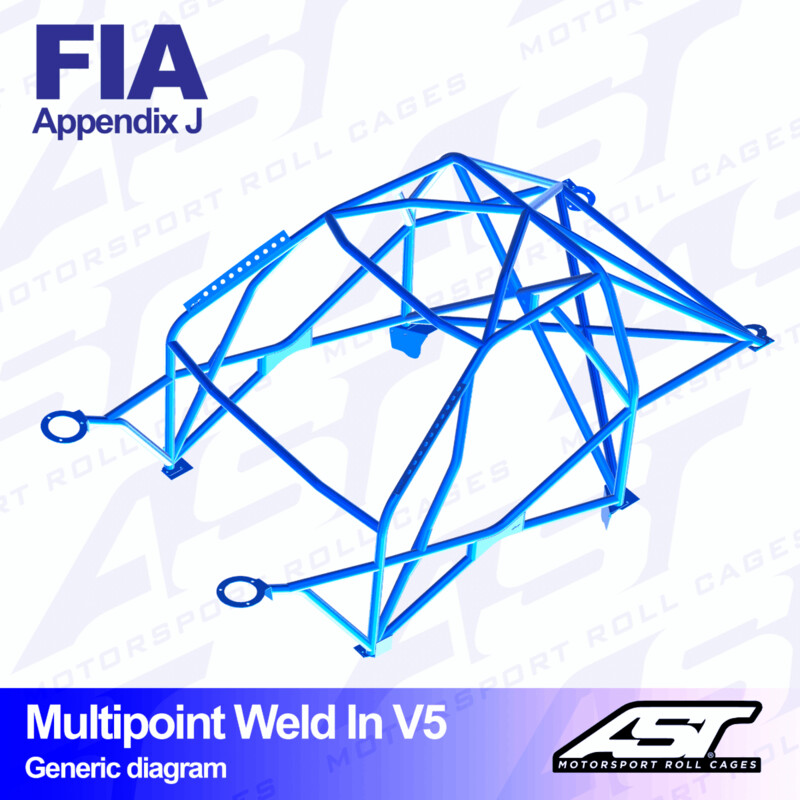 Arceau 10 Points à Souder AST Rollcages V5 pour Opel Corsa D - FIA