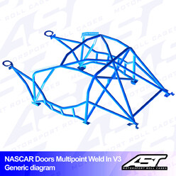 Arceau 10 Points à Souder AST Rollcages V3 Nascar pour BMW E30 Coupé, Propulsion