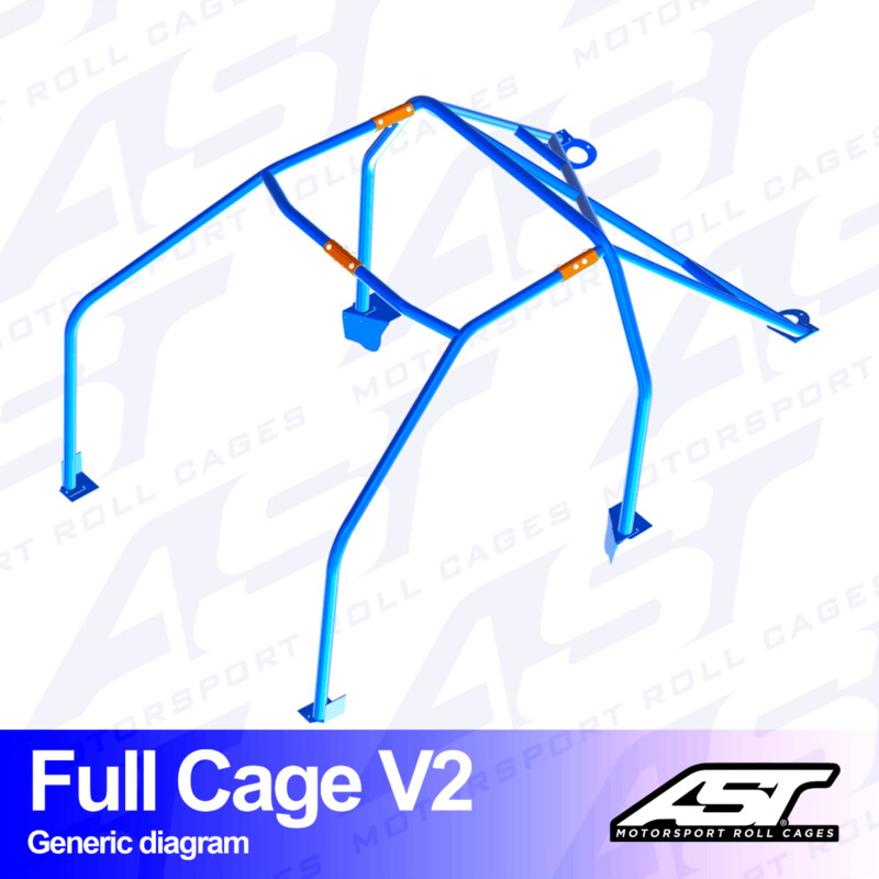 Arceau 6 Points à Boulonner AST Rollcages V2 Démontable pour Toyota GT86