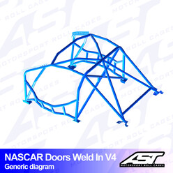 Arceau 8 Points à Souder AST Rollcages V4 Nascar pour BMW E30 Coupé, Propulsion