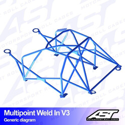 Arceau 10 Points à Souder AST Rollcages V3 pour BMW E36 Compact