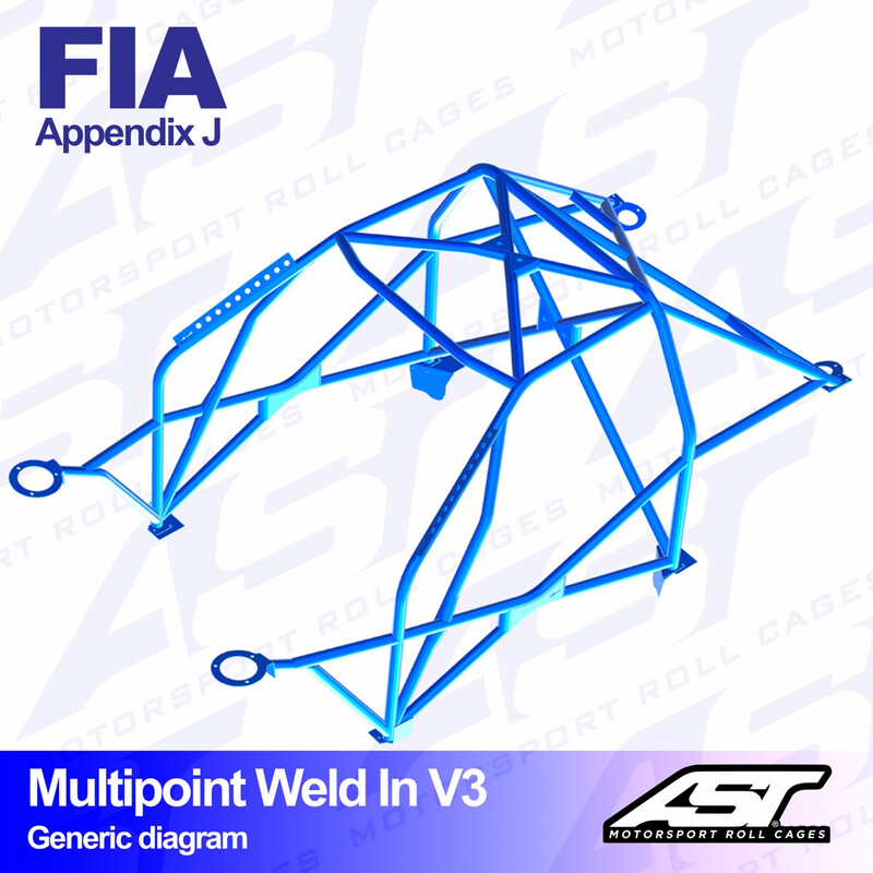 Arceau 10 Points à Souder AST Rollcages V3 pour Nissan Sunny - FIA