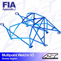 Arceau 10 Points à Souder AST Rollcages V3 pour Seat Ibiza 021 - FIA