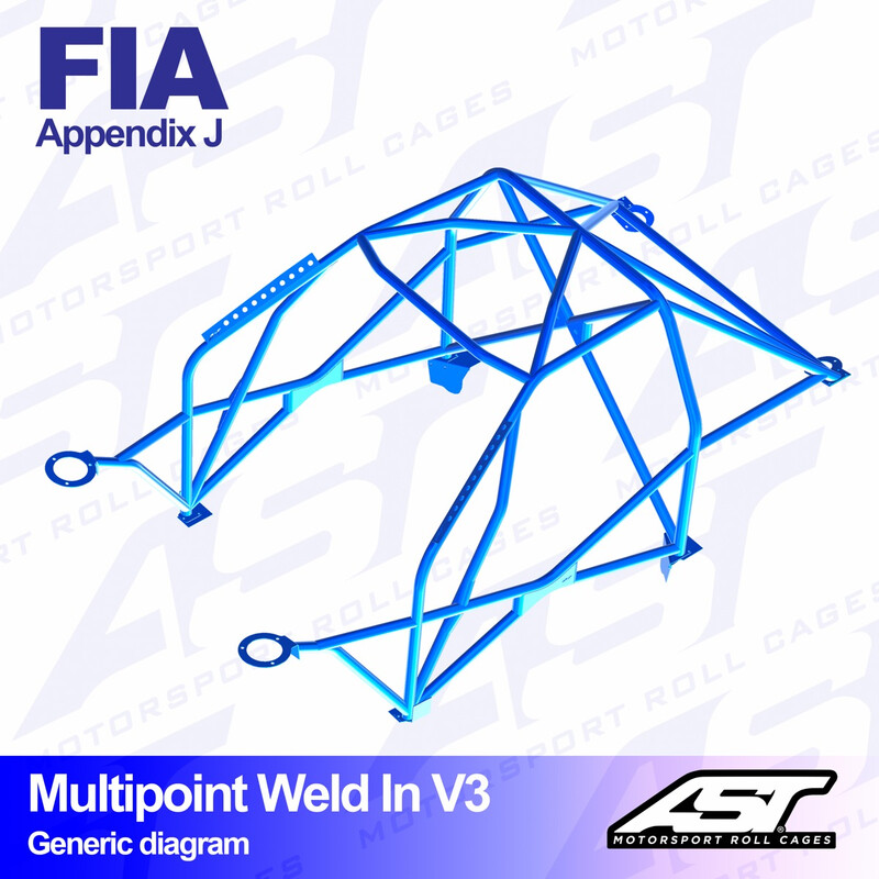 Arceau 10 Points à Souder AST Rollcages V3 pour Volvo 240 - FIA