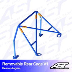 Demi-Arceau à Boulonner AST Rollcages V1 Démontable pour BMW Série 1 F20 (5 Portes)