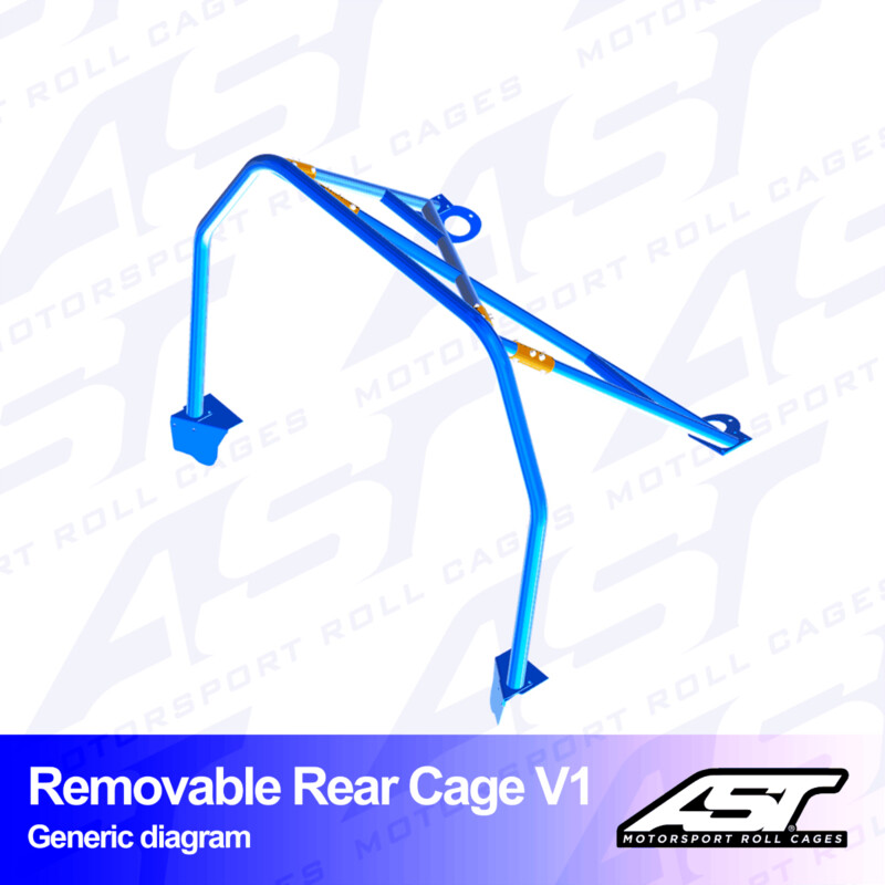 Demi-Arceau à Boulonner AST Rollcages V1 Démontable pour Ford Fiesta MK3 - 3 Portes