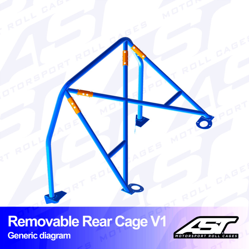 Demi-Arceau à Boulonner AST Rollcages V1 Démontable pour Ford Fiesta MK3 - 3 Portes