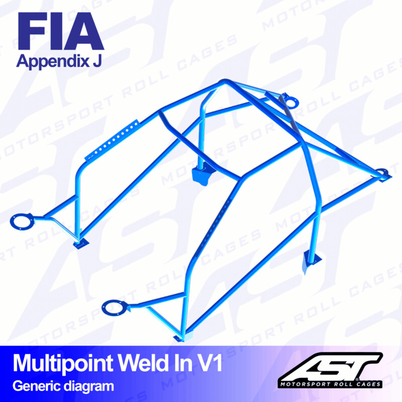 Arceau 10 Points à Souder AST Rollcages V1 pour Citroen Xsara - FIA