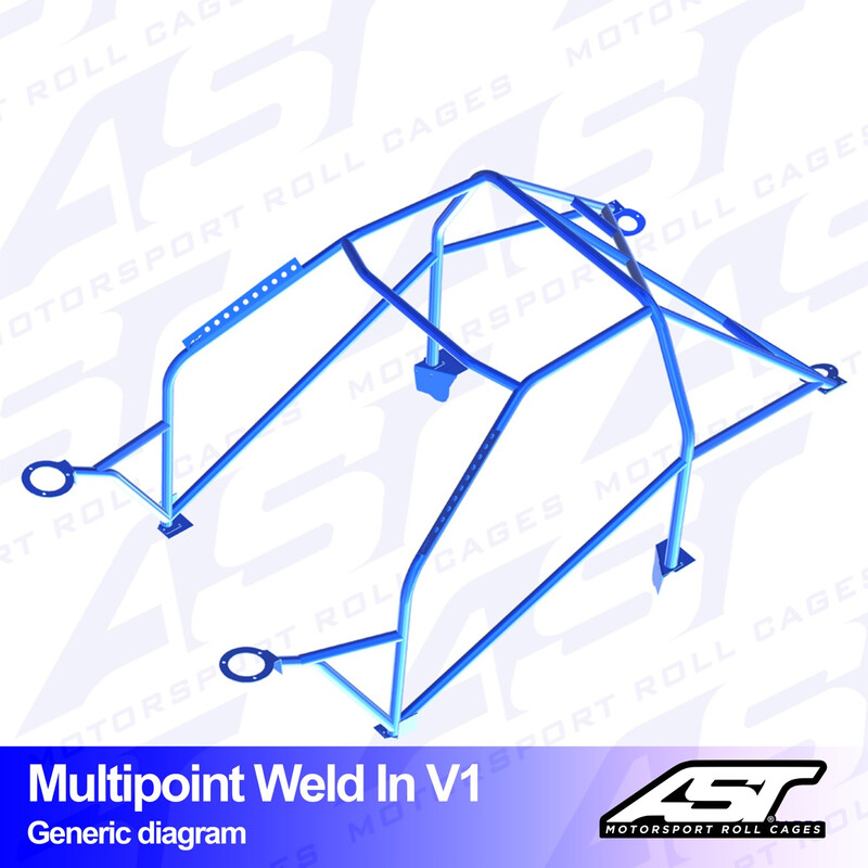 Arceau 10 Points à Souder AST Rollcages V1 pour Honda Civic EM Coupé 2 Portes