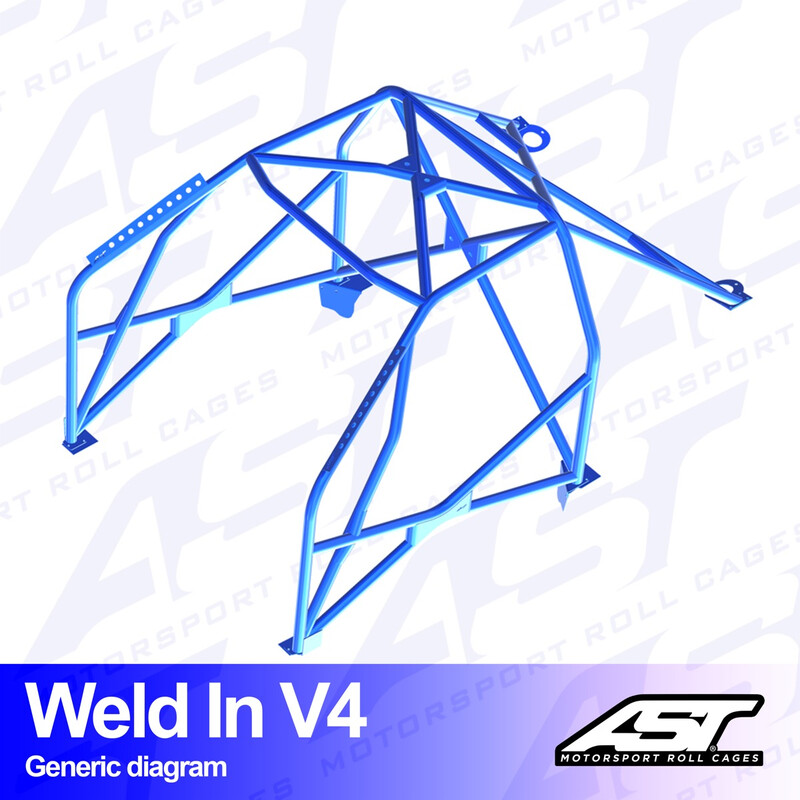 Arceau 8 Points à Souder AST Rollcages V4 pour Audi S3 8L - 3 Portes, Quattro