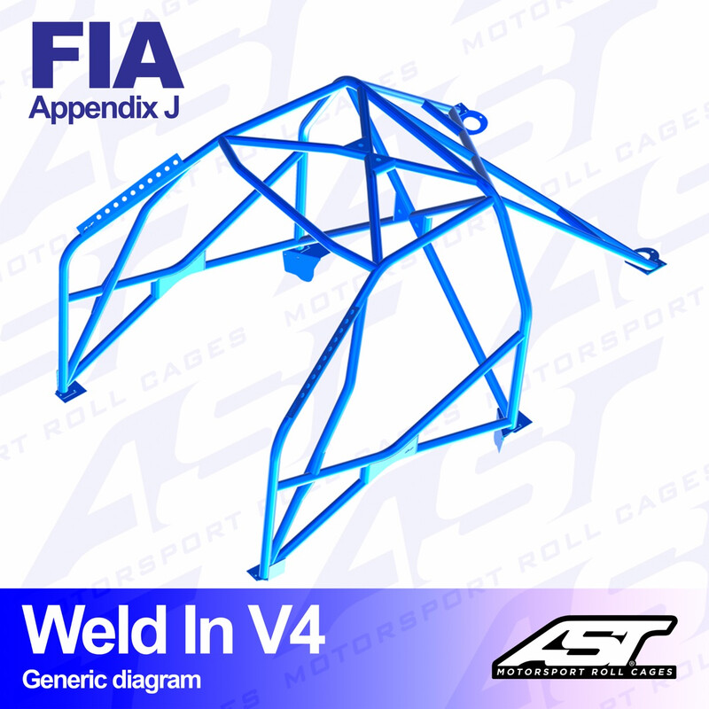 Arceau 8 Points à Souder AST Rollcages V4 pour Honda Prelude 3G - FIA