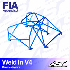 Arceau 8 Points à Souder AST Rollcages V4 pour Renault Clio 4 - FIA