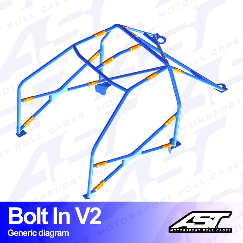 Arceau 6 Points à Boulonner AST Rollcages V2 pour Volvo 145 - FIA