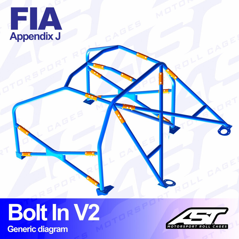 Arceau 6 Points à Boulonner AST Rollcages V2 pour Volvo 240 - FIA