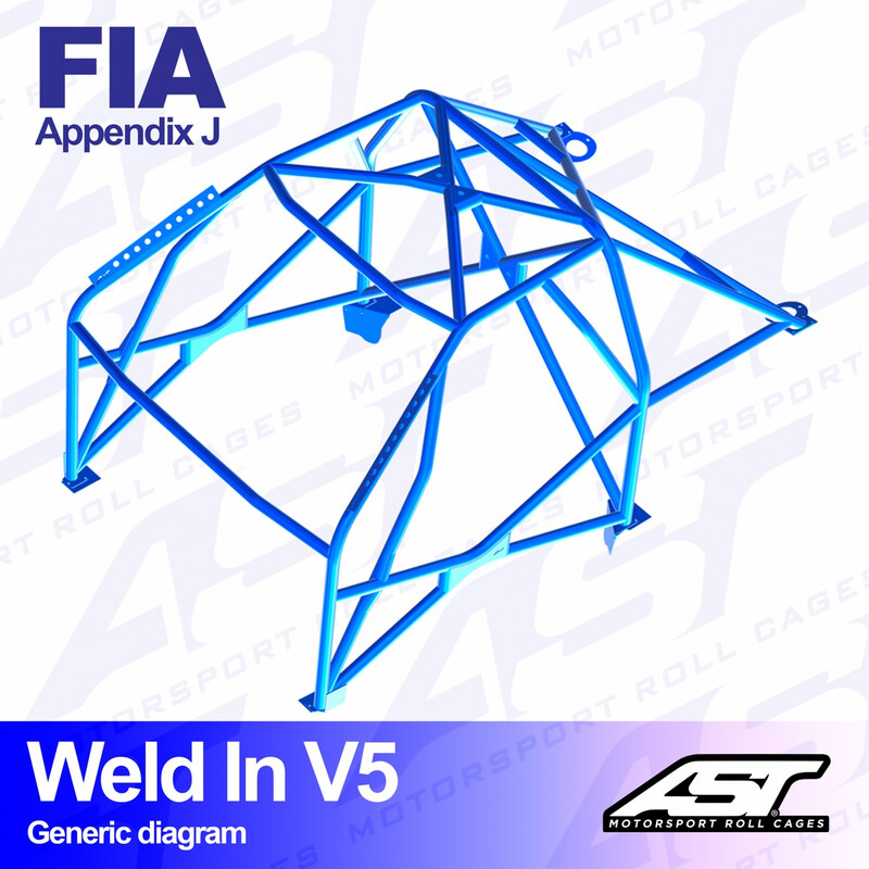 Arceau 8 Points à Souder AST Rollcages V5 pour VW Golf 1 - FIA