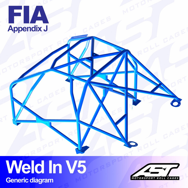 Arceau 8 Points à Souder AST Rollcages V5 pour VW Golf 3 - 3 Portes - FIA