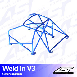 Arceau 8 Points à Souder AST Rollcages V3 pour Lexus IS XE10